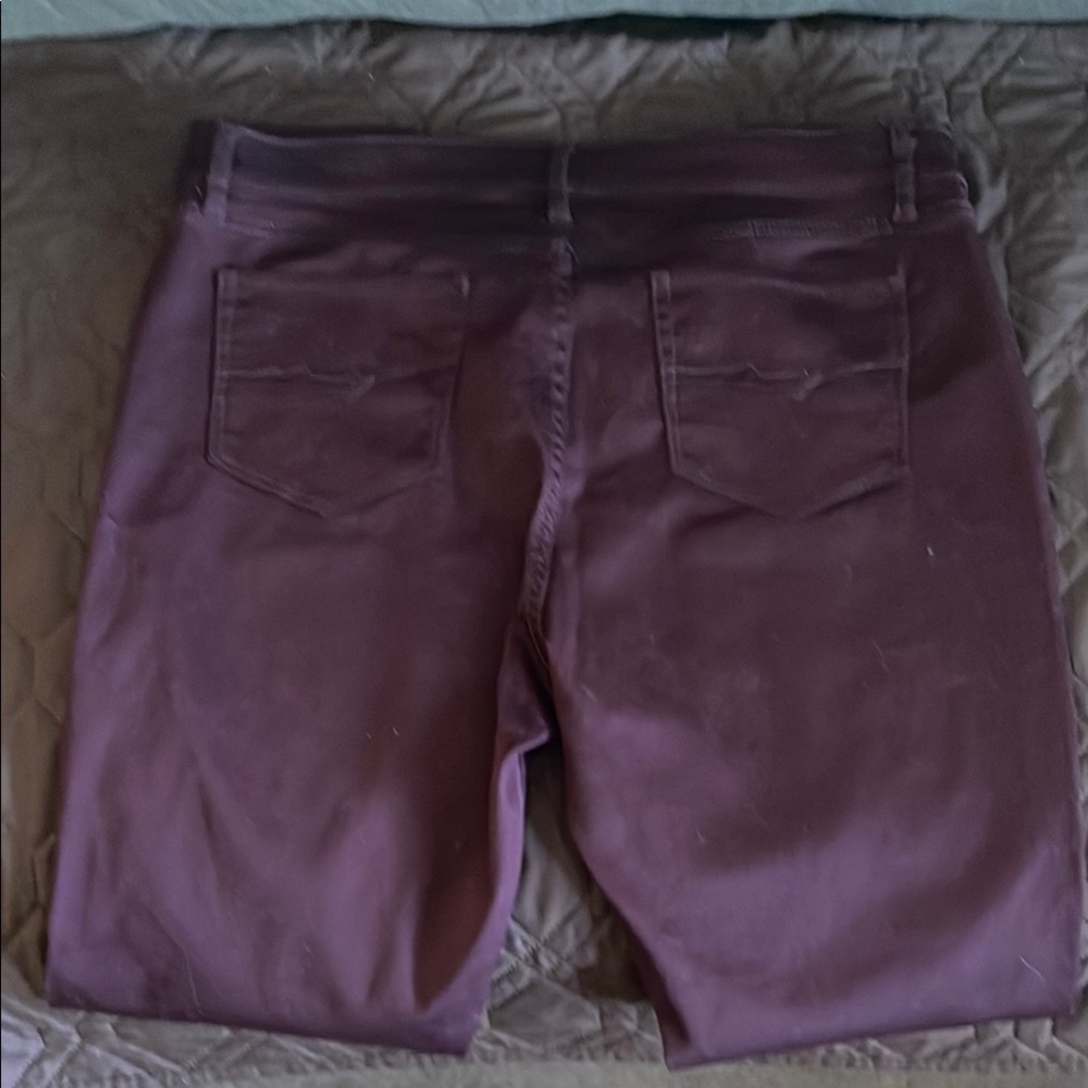 Soho Women's Jeans in Deep Burgundy - Picture 2 of 4